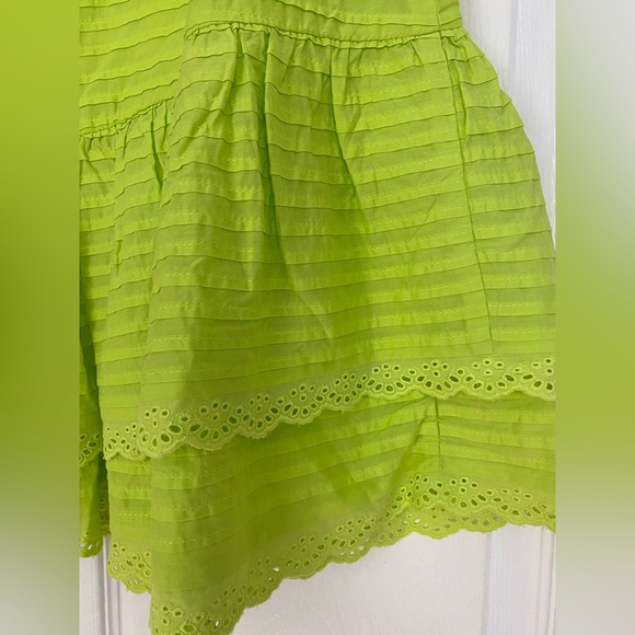 FARM Rio Neon Green Ruffled Mini Skirt size Large - Picture 5 of 11